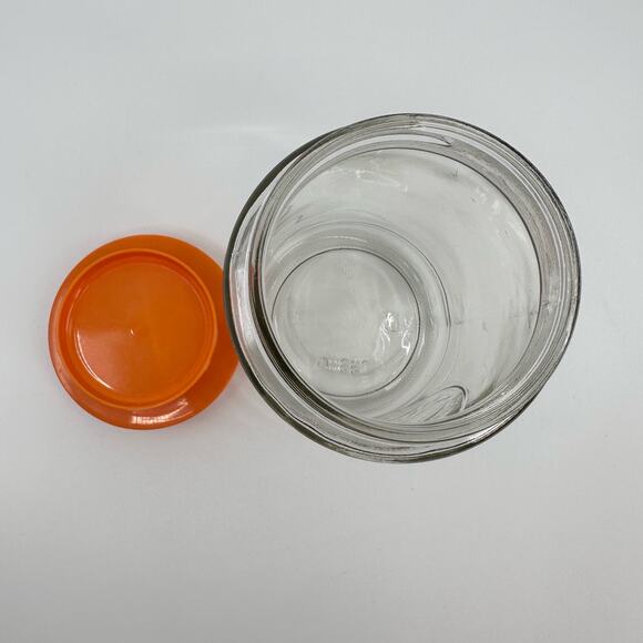 Vintage Anchor Hocking Orange Juice Jar With Lid Carafe 1970s Kitchen Canister - Picture 3 of 8